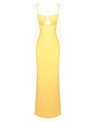 Yellow Bandage luxe Dress